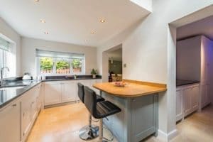 Contemporary Kitchen, Shaker Kitchen, Kitchen, Modern Kitchen, Tom Maxwell, Furniture, Leeds, Thorner, Fitted Kitchen, Breakfast Bar, Traditional Kitchen